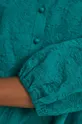 Sukienka bawełniana damska z ozdobnym haftem kolor zielony Damski