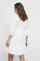 Sukienka bawełniana damska z ozdobnym haftem kolor biały Materiał zasadniczy: 100 % Bawełna, Podszewka: 100 % Bawełna