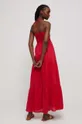 Sukienka bawełniana damska z wiązaniem kolor czerwony Materiał zasadniczy: 100 % Bawełna, Podszewka: 100 % Bawełna