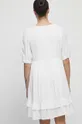 Sukienka damska z fakturą kolor biały Materiał zasadniczy: 100 % Wiskoza, Podszewka: 100 % Wiskoza