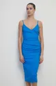 modrá Plátěné šaty
