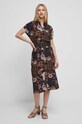 Sukienka damska wzorzysta kolor czarny RS23.SUDB00 czarny RS23