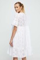 Odzież Sukienka bawełniana damska z ozdobnym haftem kolor biały RS23.SUDB90 biały