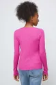 Sweter damski prążkowany kolor różowy 70 % Wiskoza, 30 % Poliamid