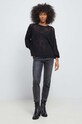 Sweter damski z fakturą kolor czarny RS23.SWD303 czarny RS23