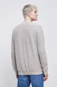 Sweter bawełniany męski z fakturą kolor beżowy 100 % Bawełna