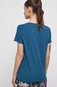 Odzież T-shirt bawełniany damski gładki z domieszką elastanu kolor turkusowy RS23.TSD020 turkusowy