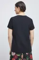 T-shirt bawełniany damski gładki z domieszką elastanu kolor czarny <p>95 % Bawełna, 5 % Elastan</p>