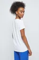 T-shirt bawełniany damski gładki z domieszką elastanu kolor biały 96 % Bawełna, 4 % Elastan