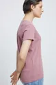 Tričko dámsky ružová farba  96 % Bavlna, 4 % Elastan