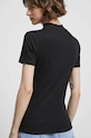Odzież T-shirt damski prążkowany kolor czarny RS23.TSD040 czarny