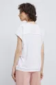 Bavlnené tričko dámsky biela farba  100 % Bavlna