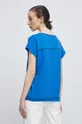 T-shirt bawełniany damski gładki kolor niebieski 100 % Bawełna