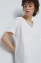 biały T-shirt bawełniany damski kolor biały