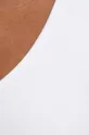 Top bawełniany damski prążkowany z domieszką elastanu kolor biały Damski