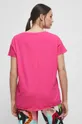 Bavlnené tričko dámsky ružová farba  100 % Bavlna