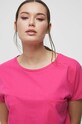T-shirt bawełniany damski gładki kolor różowy różowy RS23.TSD091