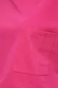 T-shirt bawełniany damski gładki kolor różowy Damski