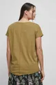 T-shirt bawełniany damski gładki kolor zielony 100 % Bawełna