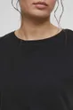 T-shirt bawełniany damski gładki kolor czarny