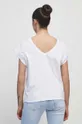 T-shirt bawełniany damskie gładki kolor biały 100 % Bawełna