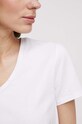 T-shirt bawełniany damski gładki z domieszką elastanu kolor biały RS23.TSD0B5 biały
