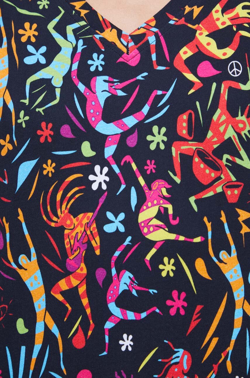 T-shirt bawełniany damski z kolekcji WOŚP x Medicine kolor multicolor