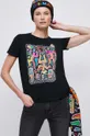 T-shirt bawełniany damski z kolekcji WOŚP x Medicine kolor czarny czarny