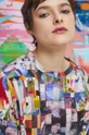 multicolor T-shirt bawełniany damski Eviva L'arte kolor multicolor