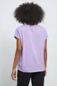 T-shirt bawełniany damski z nadrukiem kolor fioletowy 100 % Bawełna