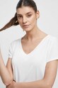 T-shirt damski gładki kolor kremowy beżowy RS23.TSD511