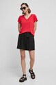 T-shirt damski gładki kolor czerwony RS23.TSD511 czerwony RS23