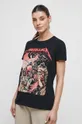 czarny T-shirt bawełniany damski Metallica kolor czarny