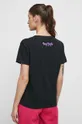 T-shirt bawełniany damski Deep Purple kolor czarny 100 % Bawełna