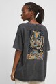 Odzież T-shirt bawełniany damski by Krabonszcz, Grafika Polska, kolor szary RS23.TSD654 szary