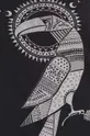 T-shirt bawełniany damski z nadrukiem z domieszką elastanu kolor czarny Damski
