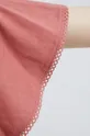 T-shirt bawełniany damskie z ozdobną aplikacją kolor różowy Damski