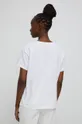 T-shirt bawełniany gładki kolor biały 100 % Bawełna