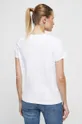 T-shirt bawełniany damski z nadrukiem z domieszką elastanu kolor biały 95 % Bawełna, 5 % Elastan