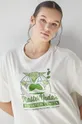 Bavlnené tričko dámske Star Wars béžová farba Dámsky