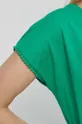 Bavlněné tričko zelená barva