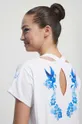 T-shirt bawełniany damski Medicine x Fajans Włocławek kolor biały Damski