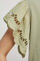 T-shirt bawełniany damski gładki z domieszką elastanu kolor zielony RS23.TSDA64