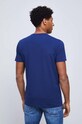 Odzież T-shirt bawełniany męski gładki z domieszką elastanu kolor granatowy RS23.TSM011 granatowy