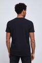 T-shirt męski gładki kolor czarny 95 % Bawełna, 5 % Elastan
