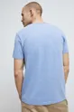 T-shirt bawełniany męski z ozdobnymi guzikami z domieszką elastanu kolor niebieski 98 % Bawełna, 2 % Elastan