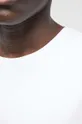T-shirt bawełniany męski gładki z domieszką elastanu kolor biały Męski