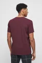 T-shirt bawełniany męski gładki z domieszką elastanu kolor bordowy 95 % Bawełna, 5 % Elastan