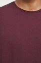 T-shirt bawełniany męski gładki z domieszką elastanu kolor bordowy RS23.TSM051 bordowy