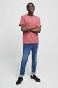 T-shirt męski gładki kolor fioletowy stalowy fiolet